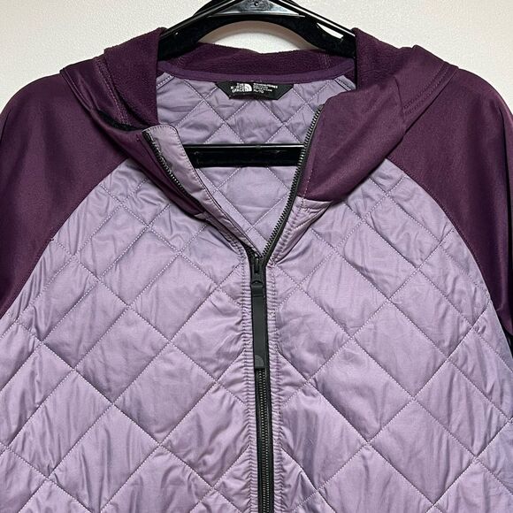 The North Face Hybrid Jacket Womens Quilted Insulated Hoodie Full Zip Hooded XL - Picture 3 of 5